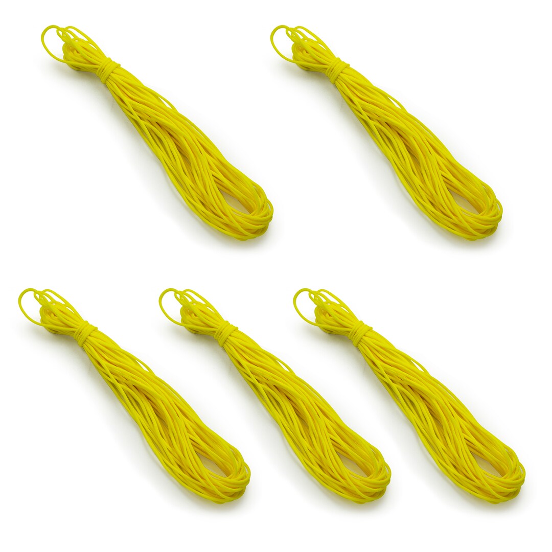 MECCANIXITY Flat Elastic Cord For Sewing - 1/8 Inch (3mm) Width, 109 Yards, Heavy Stretch For DIY Crafts, Waistbands, Headbands & More (Light Yellow)